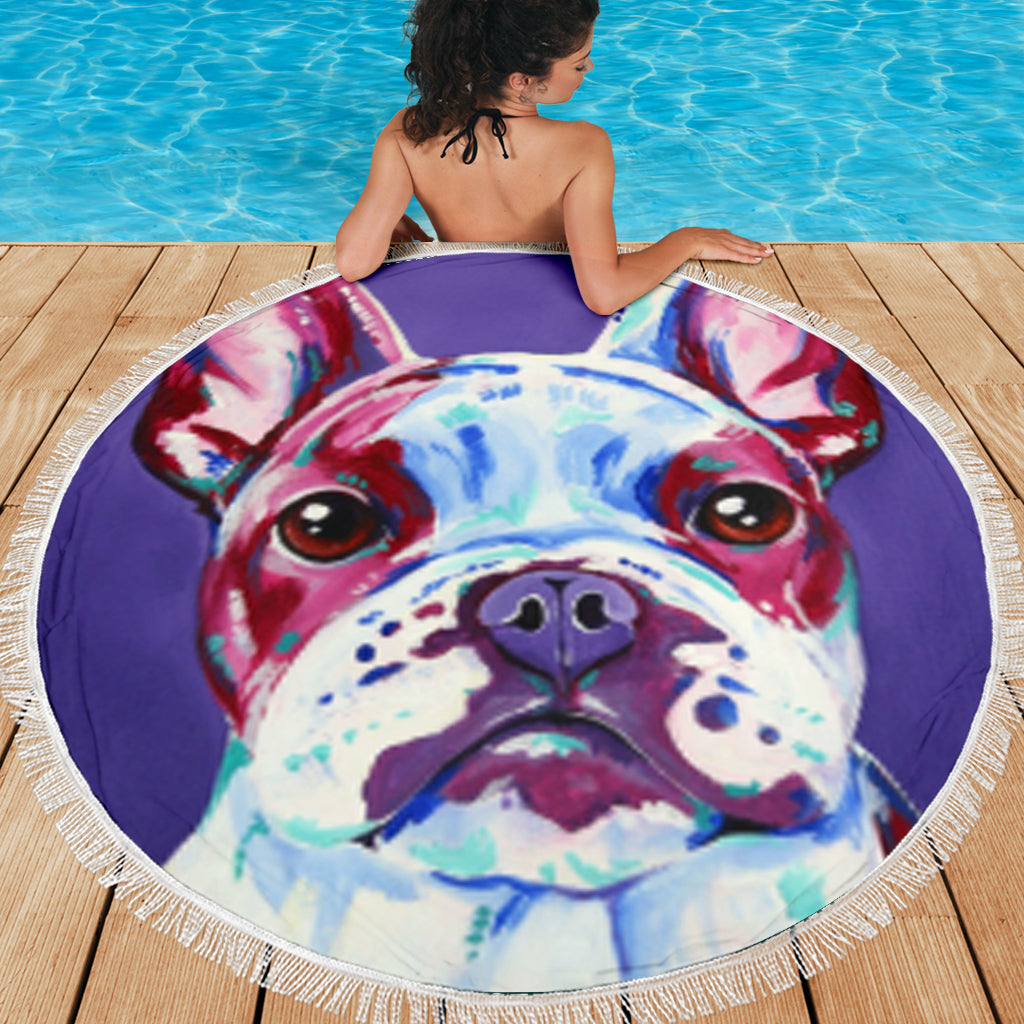 Paint Frenchie - French Bulldog Beach Blanket - Frenchie Bulldog Shop