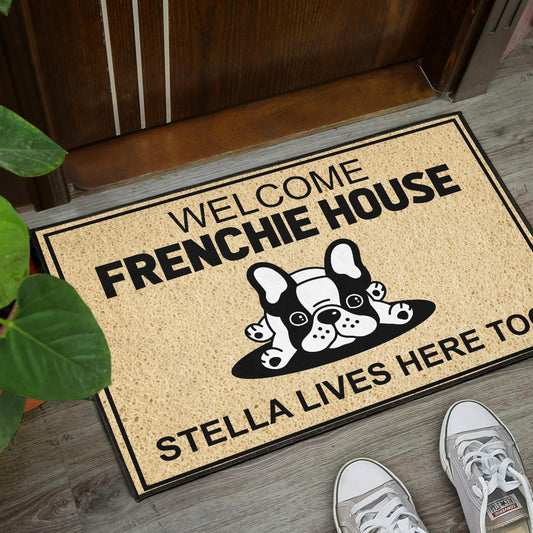 Welcome - Custom Frenchie Doormat - Frenchie Bulldog Shop