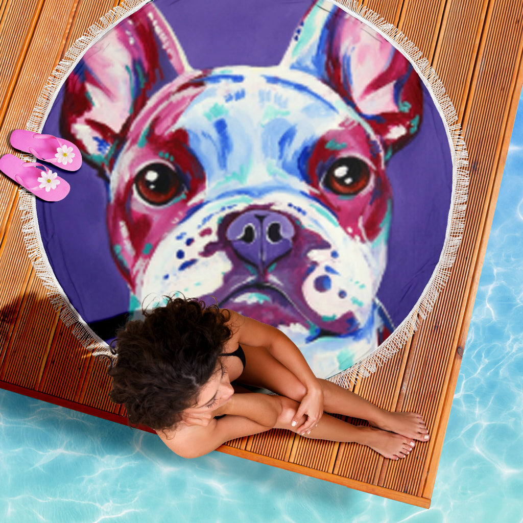 Paint Frenchie - French Bulldog Beach Blanket - Frenchie Bulldog Shop