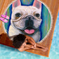 Painting Frenchie Happy - French Bulldog Beach Blanket - Frenchie Bulldog Shop