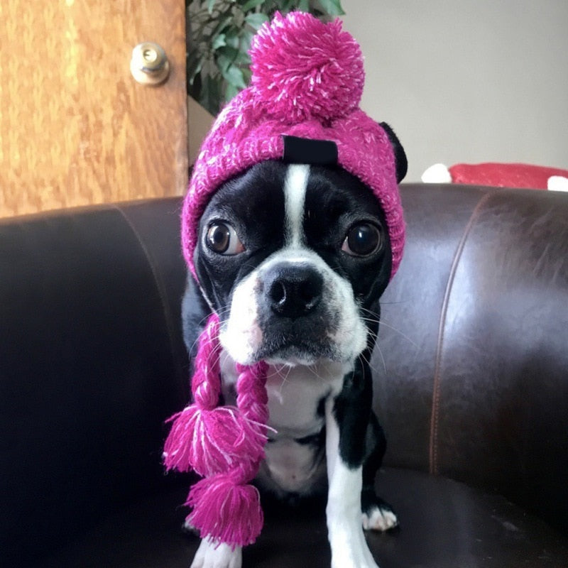 knitted hat for bulldogs