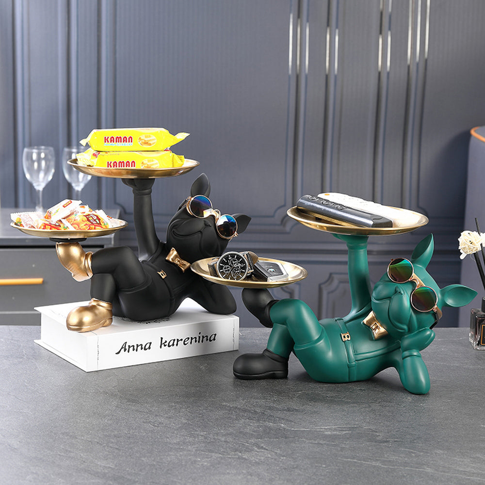 metal bulldog sculpture