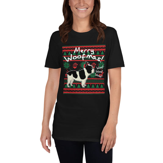 Merry Woofmas - Christmas T-Shirt - Frenchie Bulldog Shop