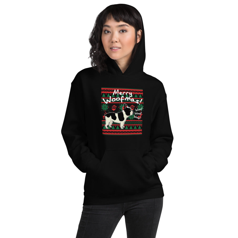Merry Woofmas - Unisex Hoodie - frenchie Shop