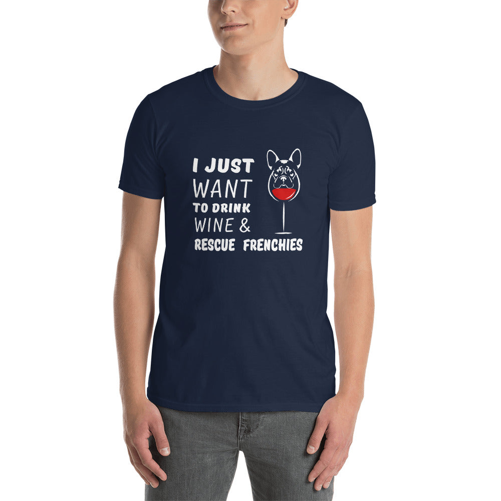 Drink Wine - T-Shirt - Frenchie Bulldog Shop
