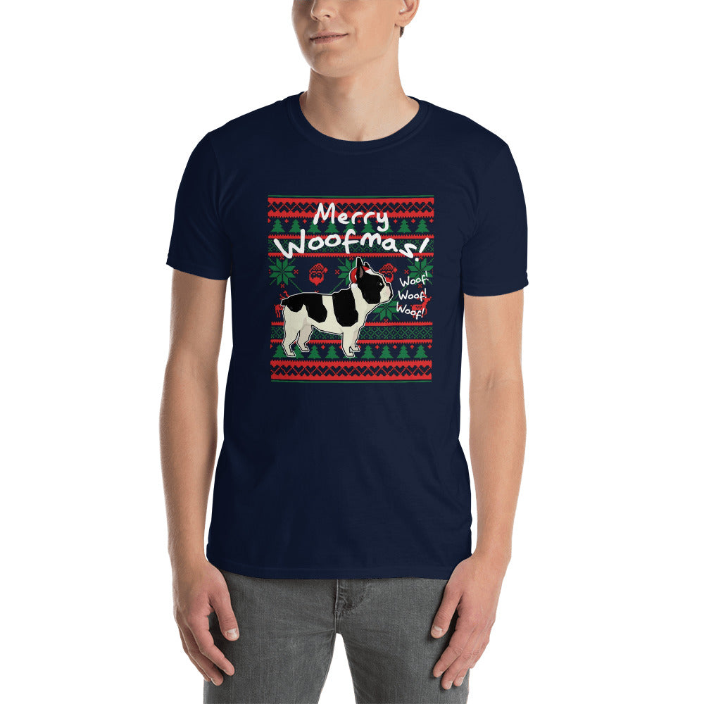 Merry Woofmas - Christmas T-Shirt - Frenchie Bulldog Shop