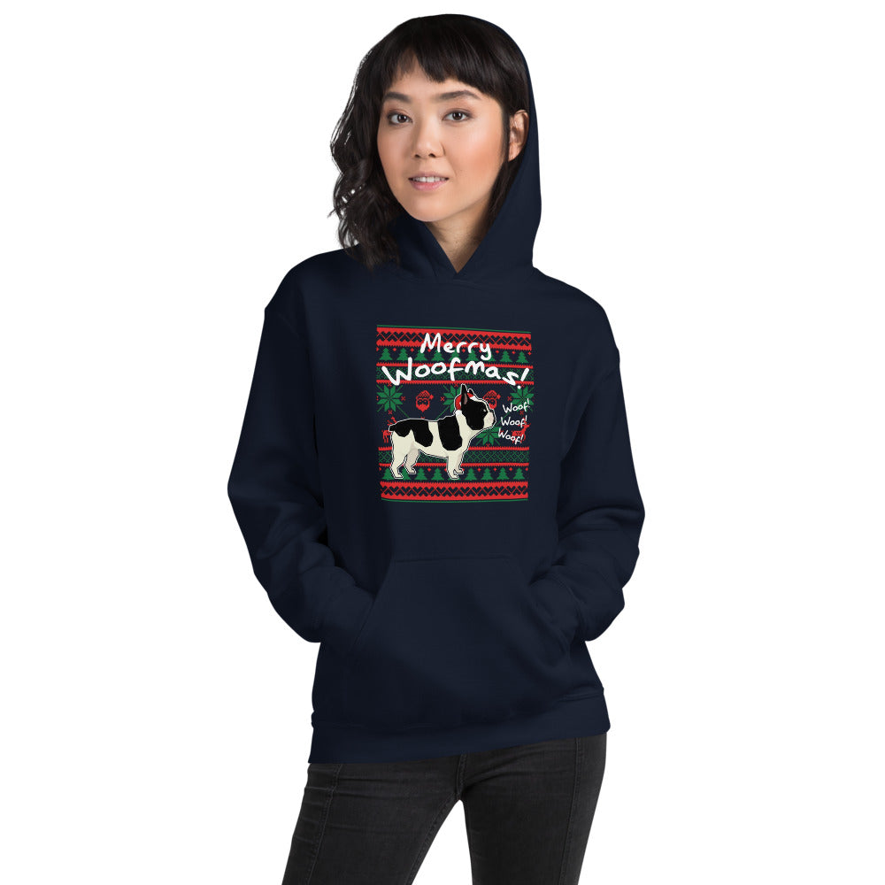 Merry Woofmas - Unisex Hoodie - frenchie Shop