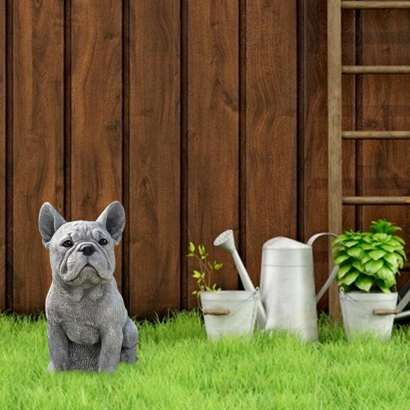 outdoor french bulldog statue
