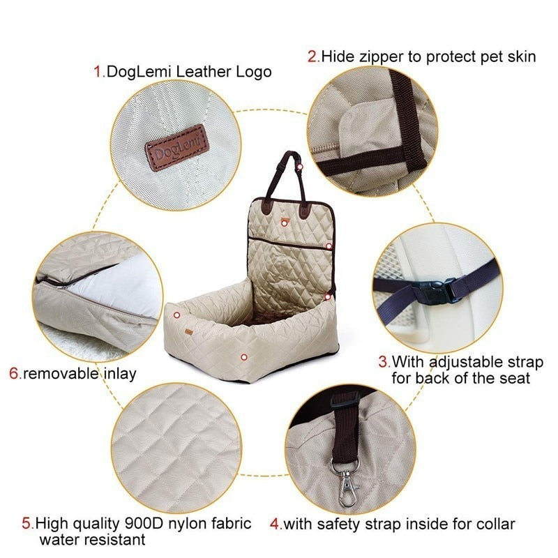 Safetify TM :  2 In 1 Pet Seat Cover and Bed