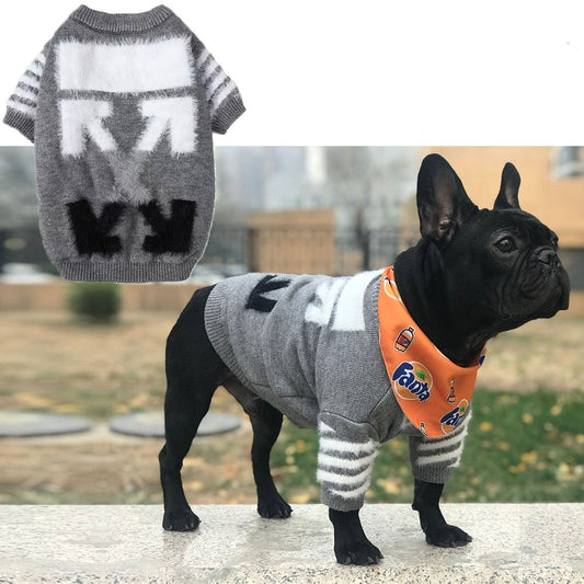 Knitted Winter Sweater for French Bulldog (WS313) - Frenchie Bulldog Shop