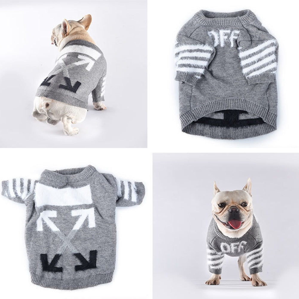 New Tide Brand Dog Sweater Winter Dog Clothes French Bulldog