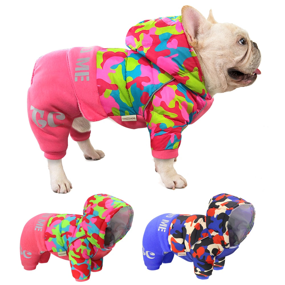 Warm Winter Jumpsuits for French Bulldog (WS302) - Frenchie Bulldog Shop