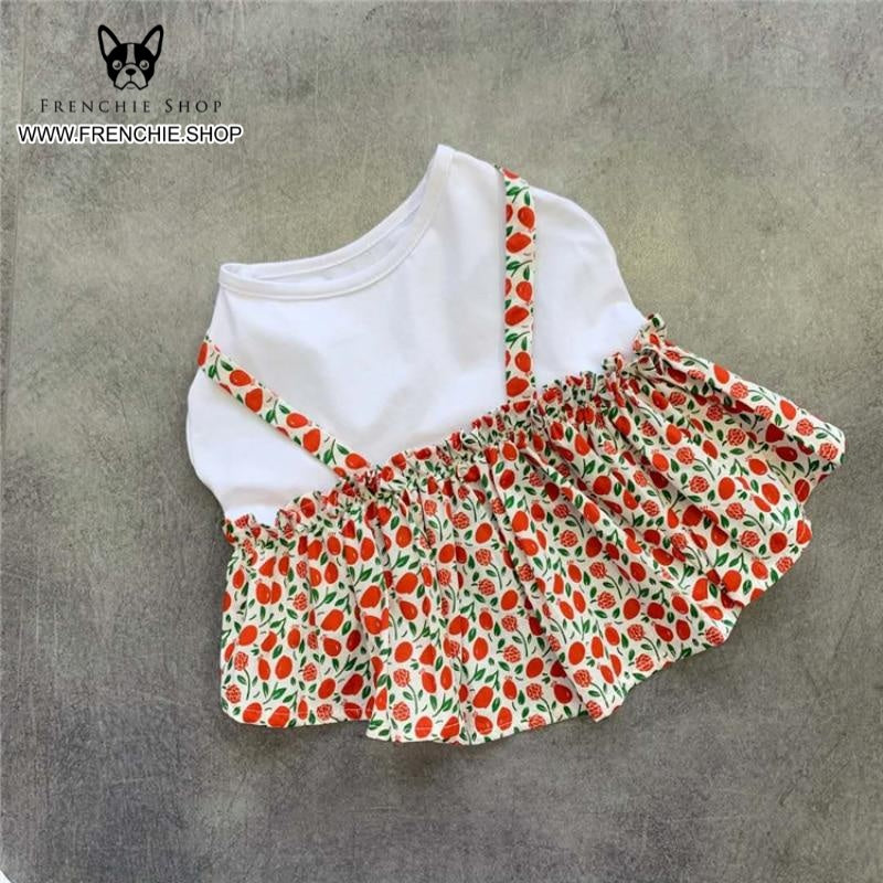 Frenchie Summer Dress Floral Design (W308) - Frenchie Bulldog Shop