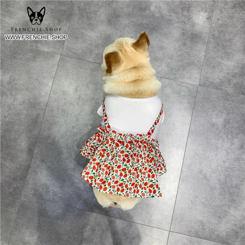 Frenchie Summer Dress Floral Design (W308) - Frenchie Bulldog Shop