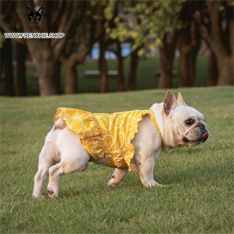 Party Skirt French Bulldog Summer Dress (W315) - Frenchie Bulldog Shop