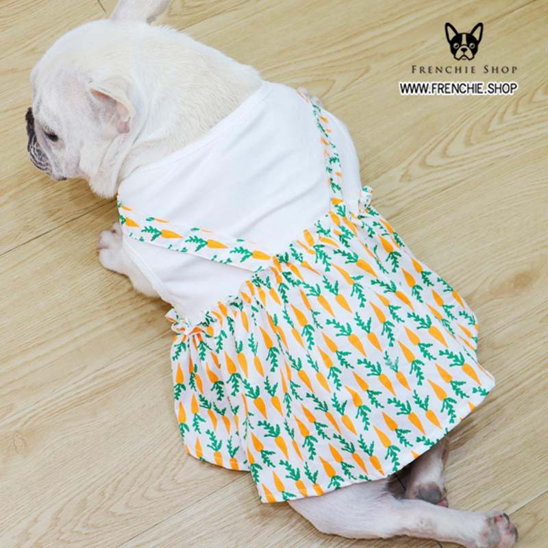 Frenchie Summer Dress Floral Cotton (W305) - Frenchie Bulldog Shop