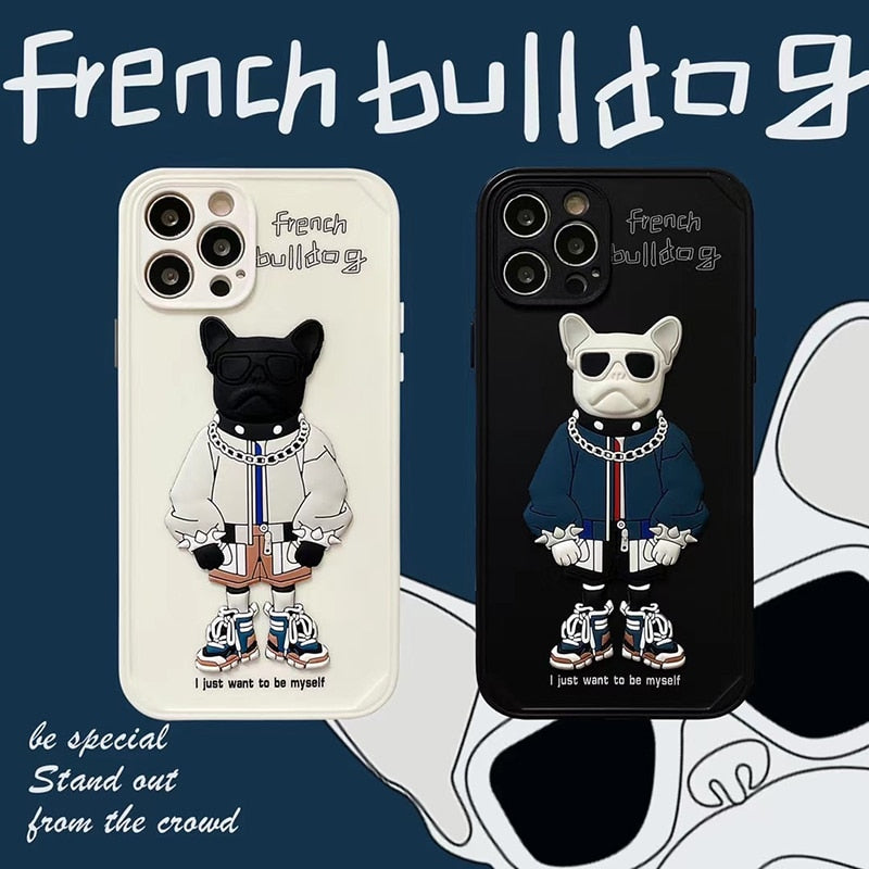 Luxury 3D Frenchie iPhone Case (WJ16) - Frenchie Bulldog Shop