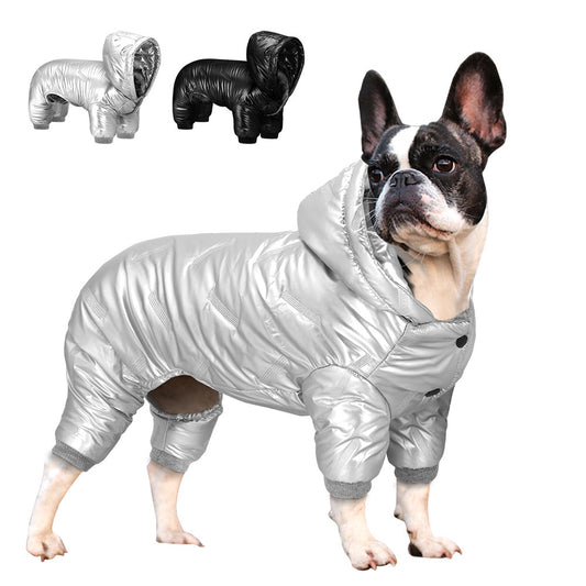 French Bulldog Winter Jumpsuit Puppy Outfit Hoodie Windproof Overall - Frenchie Bulldog Shop