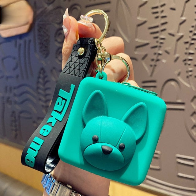 French Bulldog Rubber Keychain for Women - Frenchie Bulldog Shop