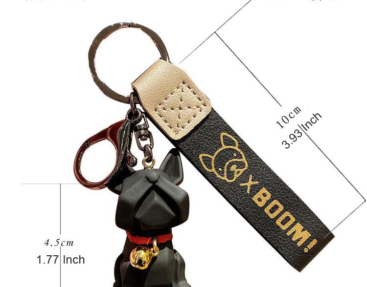 Stylish French Bulldog Bell Keychain - Frenchie Bulldog Shop