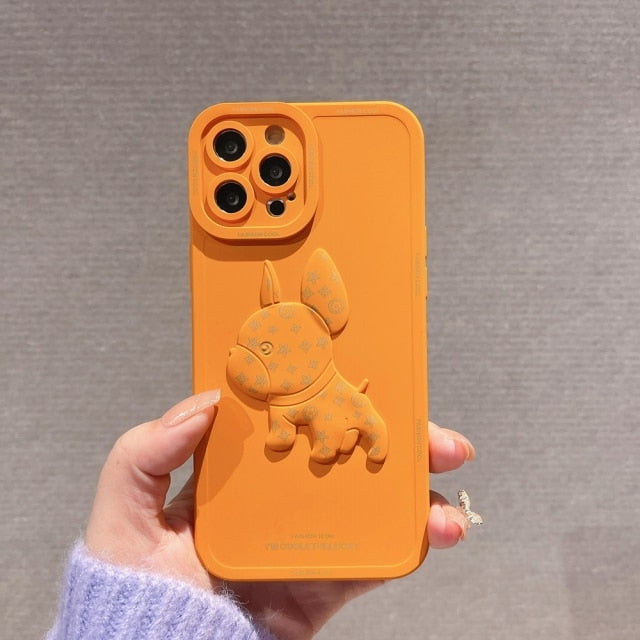 LuxCase™ : 3D French Bulldog case for iPhone (WJ18) - Frenchie Bulldog Shop