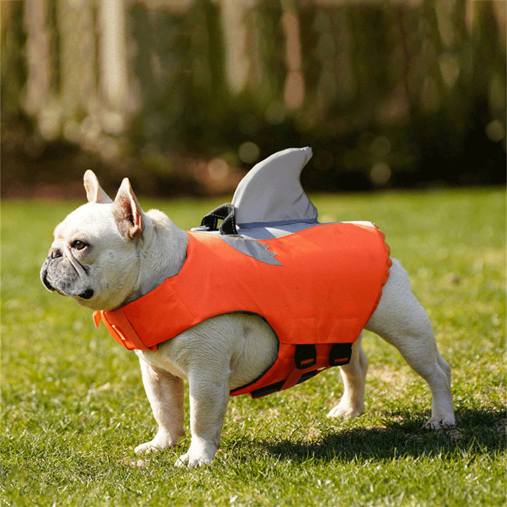 Adjustable Shark Life Vest for French Bulldogs