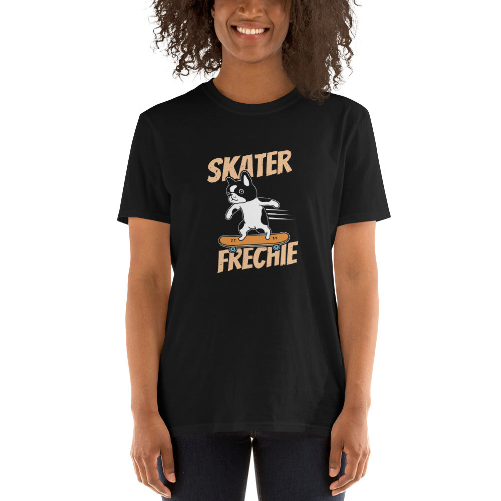 French bulldog with Skateboard- Unisex T-Shirt - Frenchie Bulldog Shop
